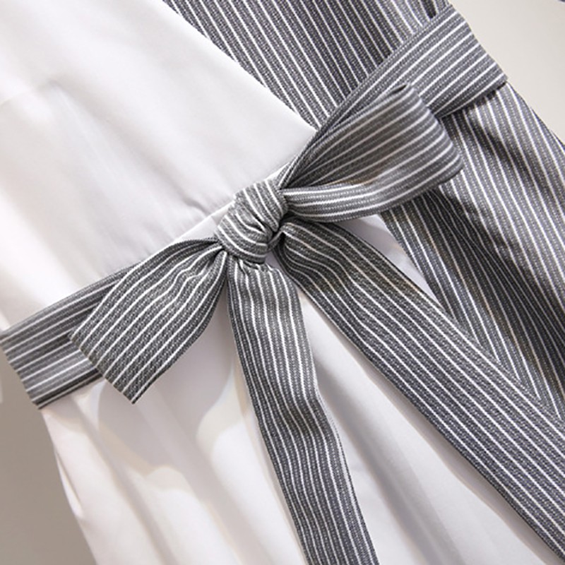 Đầm nữ tay ngắn cổ chữ V họa tiết sọc ngang thời trang quyến rũ | BigBuy360 - bigbuy360.vn