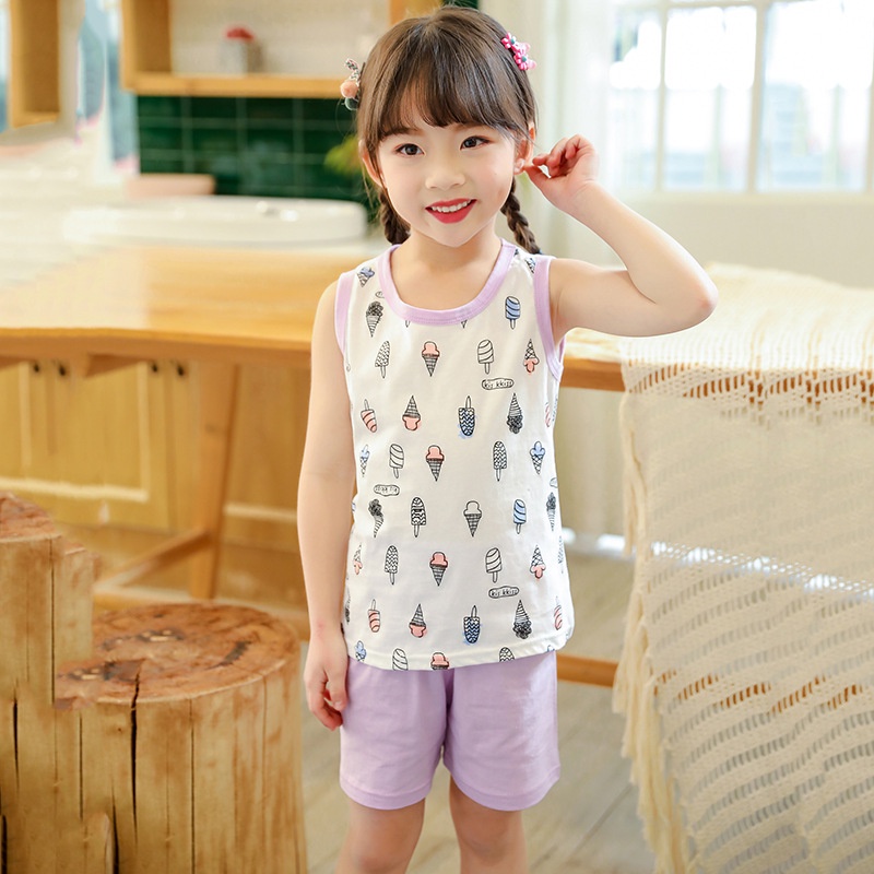 Bộ thun bé gái set thun 3 lỗ cho bé 100% coton BT22 size 90-140 6-30 kg thời trang trẻ em hàng quảng châu