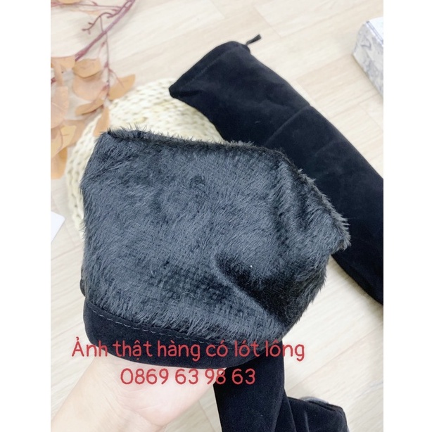 XẢ KHO  Bốt đùi nữ, gót bệt 3 phân, chất da lộn, hàng Quảng Châu