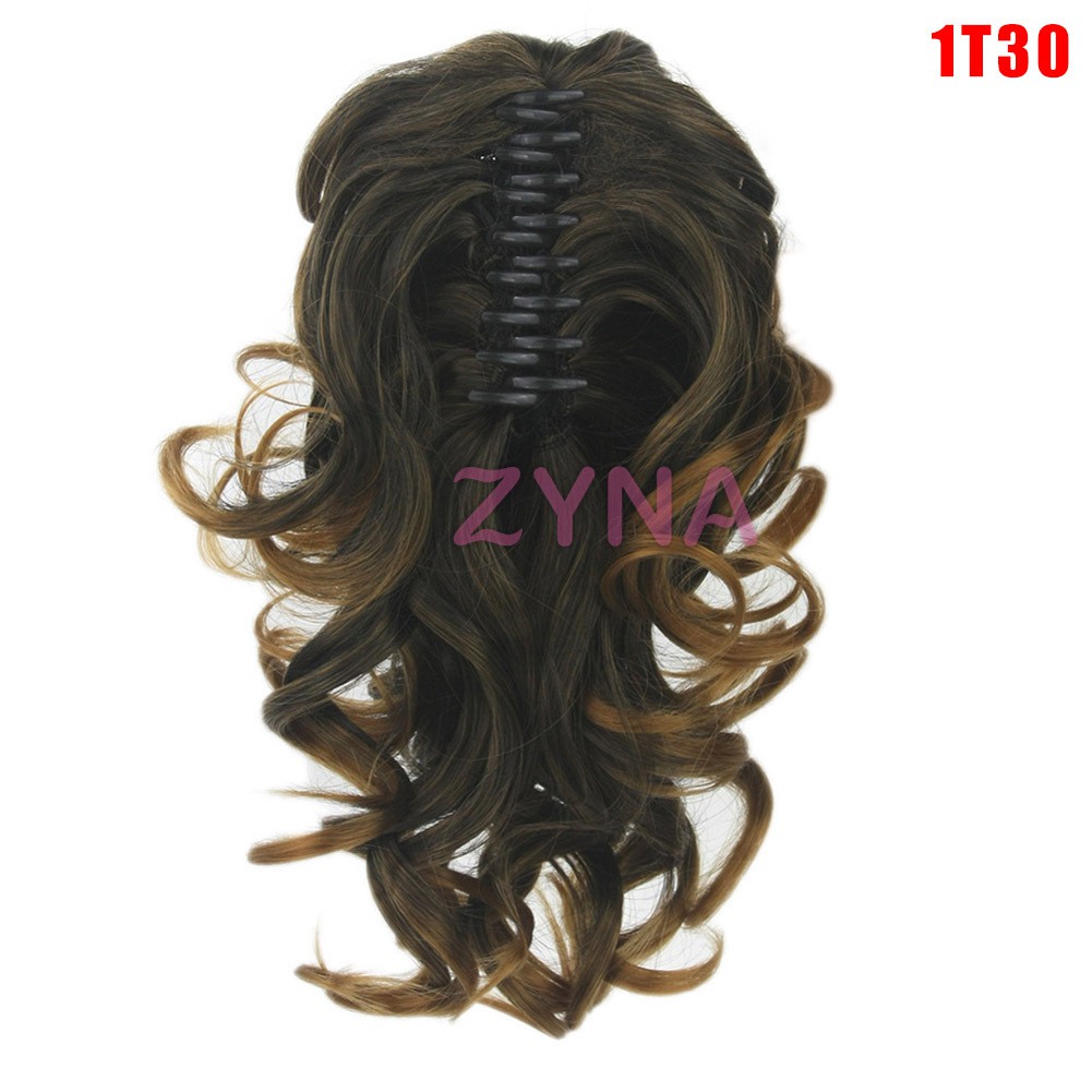 Ready Stock Claw Thick Wavy Wig Curly Long Layered Ponytail Wig Clip On Hair Extension &VN