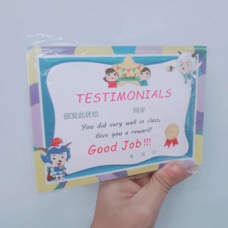 Giấy khen kèm Tiếng Anh & tiếng Trung