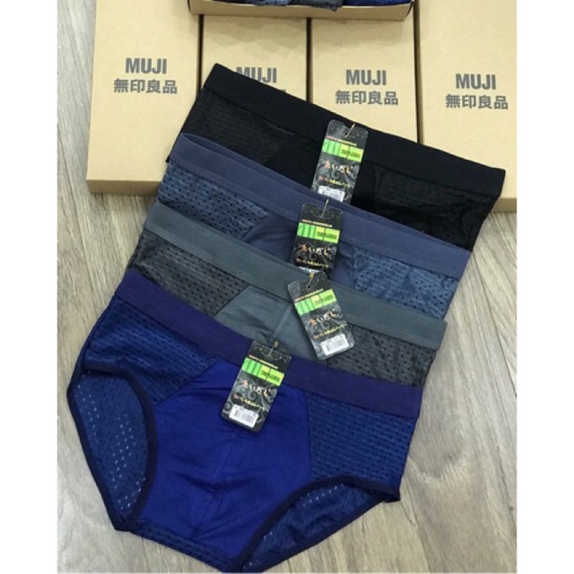Hộp 4 quần sịp nam muji thông hơi cao cấp 303