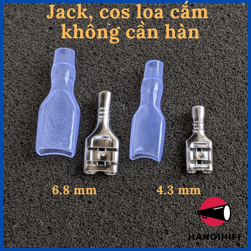 Cos loa - jack loa kèm vỏ cách điện nhiều cỡ