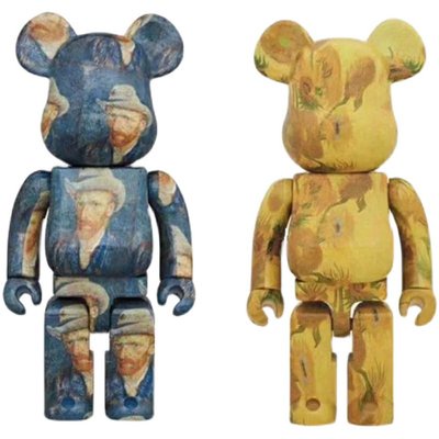 Bearbrick400 % bức chân dung tự chụp của Van Gogh Gấu bông hoa hướng dương