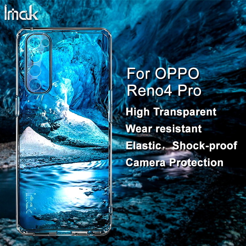 IMAK Ốp Lưng Tpu Trong Suốt Chống Sốc Cho Oppo Reno 4 Pro 4g Reno4 F Pro