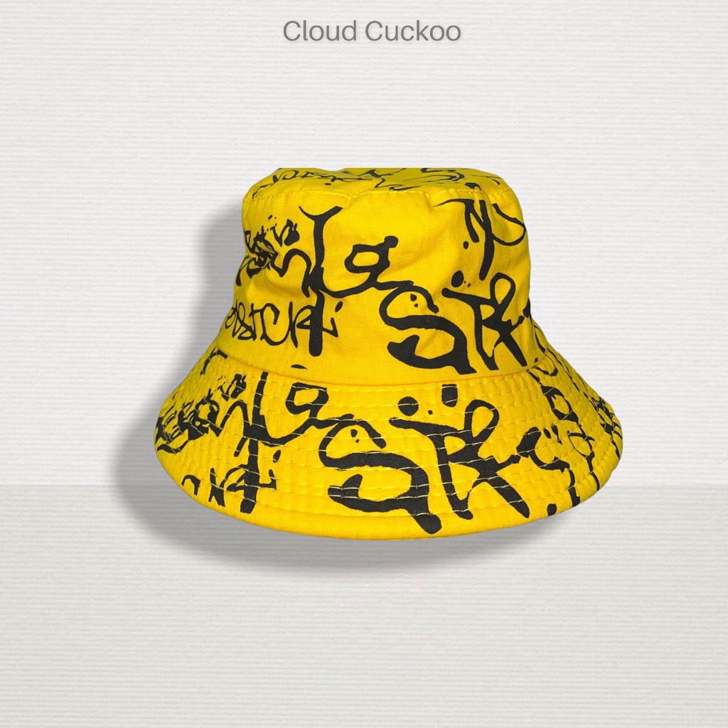 Mũ Bucket Loang Sơn Mầu Vàng Phom Mũ Phù Hợp Bạn Nữ Size Đầu Nhỏ - Mã Số: mbk81773