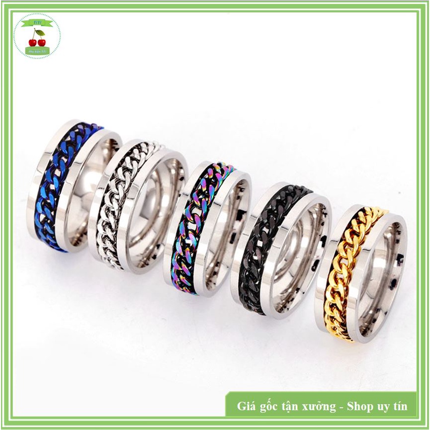 Nhẫn Khui Bia Thời Trang Nam Nữ Xích Xoay