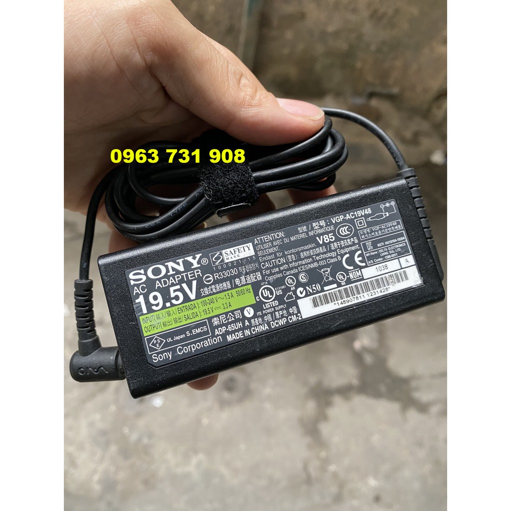 Sạc laptop sony 19.5V-3.3A chính hãng Sony cung cấp