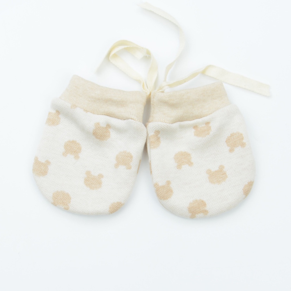 [MẪU MỚI] Bao tay cho bé sơ sinh cotton ORGIANIC cao cấp 100% không chất tẩy nhuộm an toàn cho bé có dây buộc