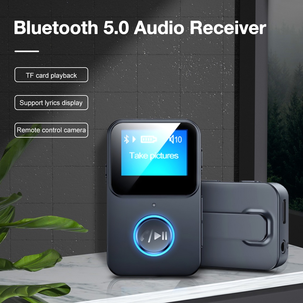 Máy nghe nhạc MP3 VIRWIR mini kiêm đầu nhận tín hiệu bluetooth có điều khiển từ xa chụp ảnh tiện lợi