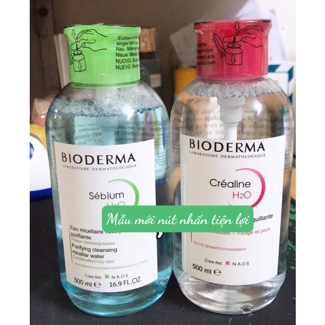 Nước tẩy trang không cồn Bioderma của Pháp chai 500ml
