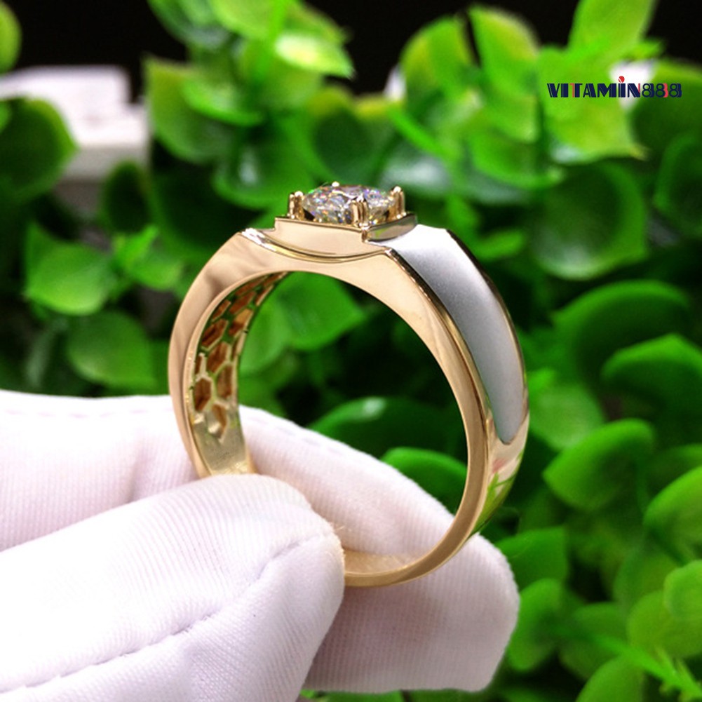 Nhẫn Mạ Vàng 18k Thiết Kế Đơn Giản Cho Nam