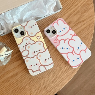 Ốp Điện Thoại Cứng Hình Thỏ Hồng Cho IPhone11 12 12Pro 12Promax 13 13Pro 13Promax 14 14Pro 14Plus 14ProMax
