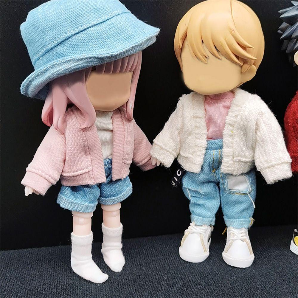 YNATURAL Gift Toys 1/12 Doll Cardigans Multicolored Dressing Clothes Mini Knitted Sweater New Doll Accessories Handmade Kids DIY Tops Casual Dress/Multicolor