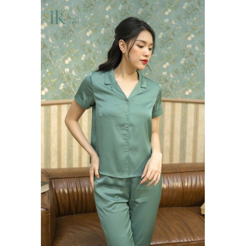 Bộ mặc nhà IK Pijama lụa Xuân Hè 0250 Giá 395.000đ