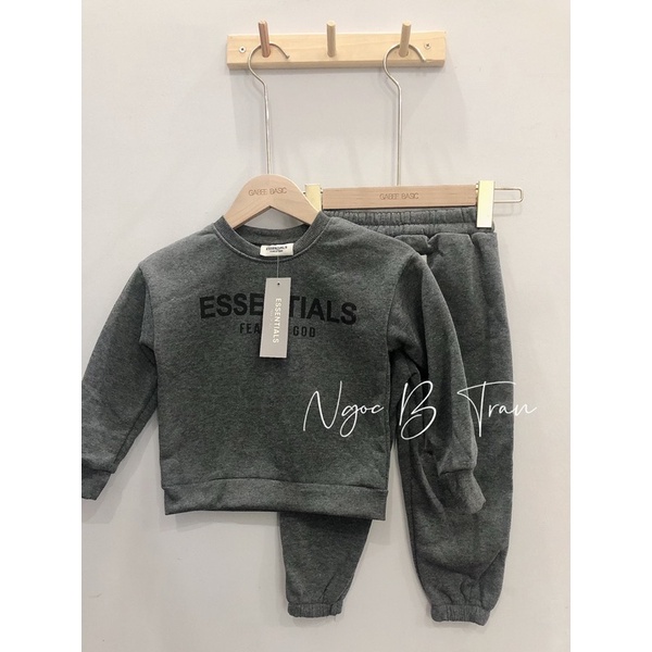 BỘ NỈ ESS 3 MÀU HOT HIT CHO BÉ