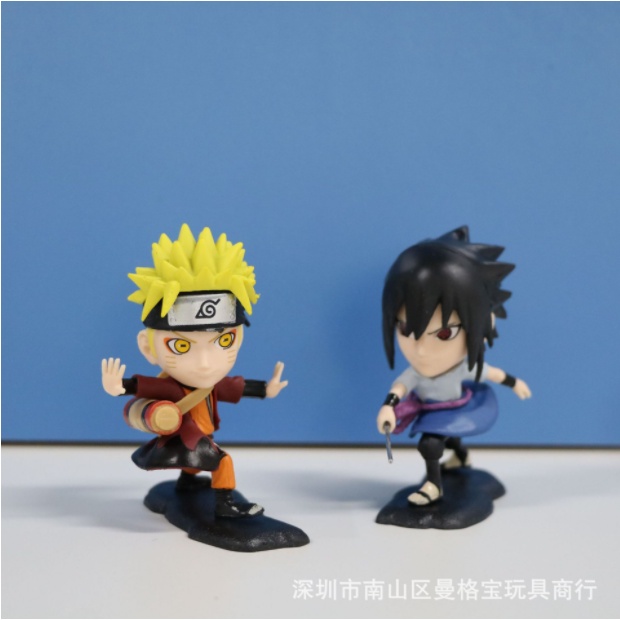 Mô Hình Naruto ChiBi, Bộ 5 Mô Hình Naruto, Kakashi, Itachi, Garaa, Sasuke Siêu Đẹp Cao 8,5 cm - Tượng Figure