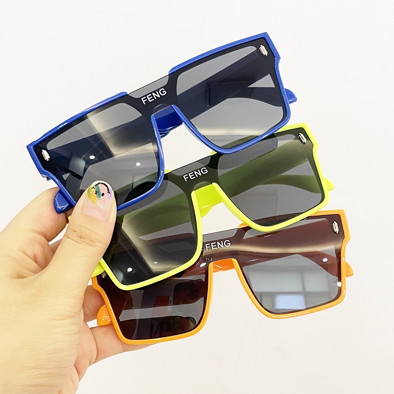 Kính Mát Gọng Vuông Chống Tia UV Phong Cách Vintage Dành Cho Các Bé