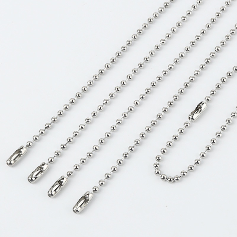 Set 100 Dây Đeo Đồ Chơi Hạt Tròn Bằng Kim Loại Mạ Điện