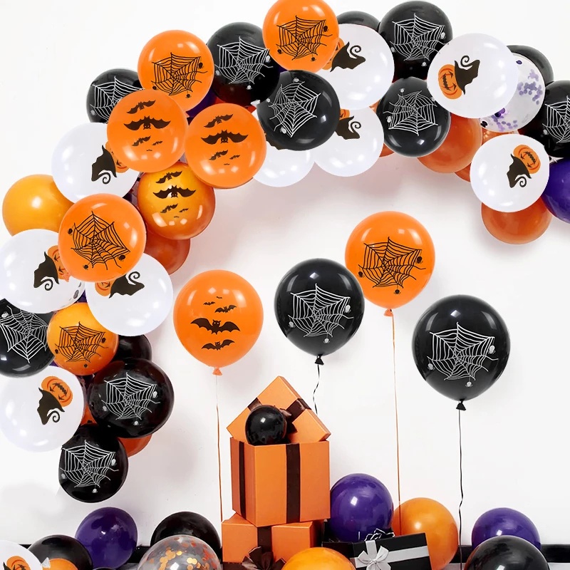 Set 10 Bong Bóng 12 Inch Trang Trí Halloween