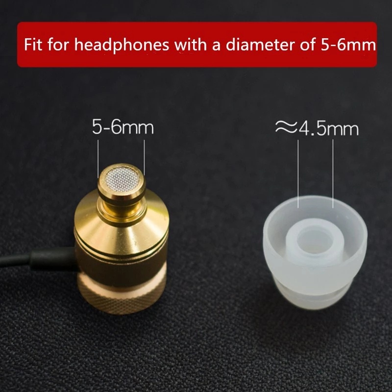 Set 5 cặp nút bọc đầu tai nghe nhét tai bằng silicone