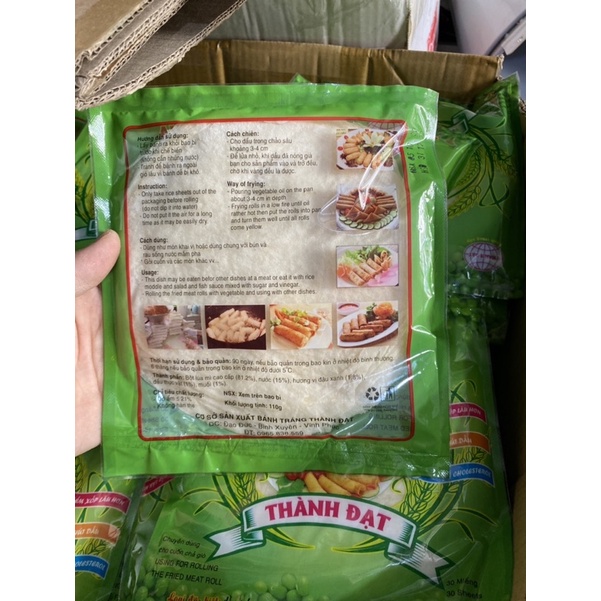 Bánh tráng bò bía đậu xanh - vỏ bánh bò bía