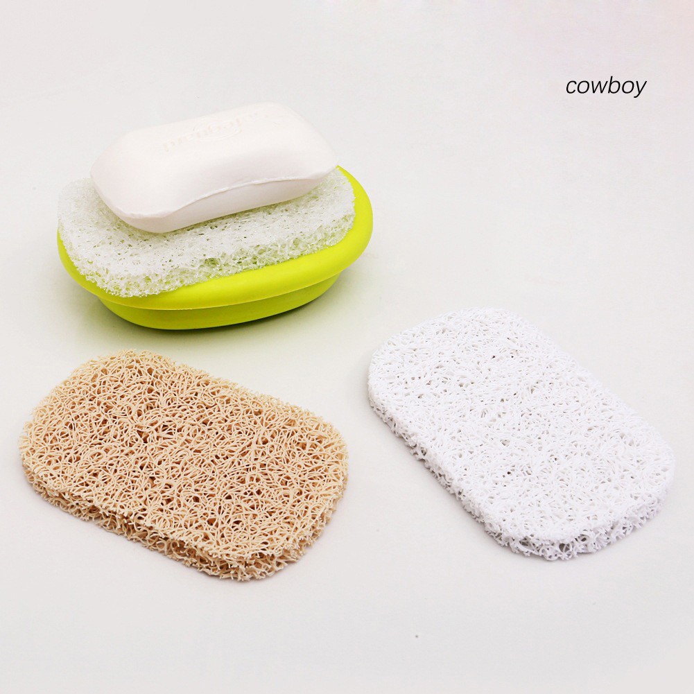 Set 2 Giá Đỡ Xà Phòng Bằng Nhựa Pvc Chống Trượt Tiện Dụng