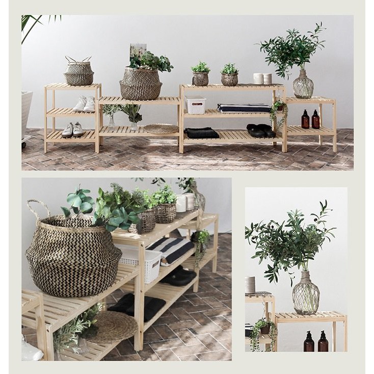 Kệ Giày Dép Gỗ Thông 2 Tầng NAVARO 80CM  - Kệ Trang Trí Decor Phòng Ngủ - Nội Thất Kiểu Hàn Tự Lắp Ráp Dễ Dàng | BigBuy360 - bigbuy360.vn