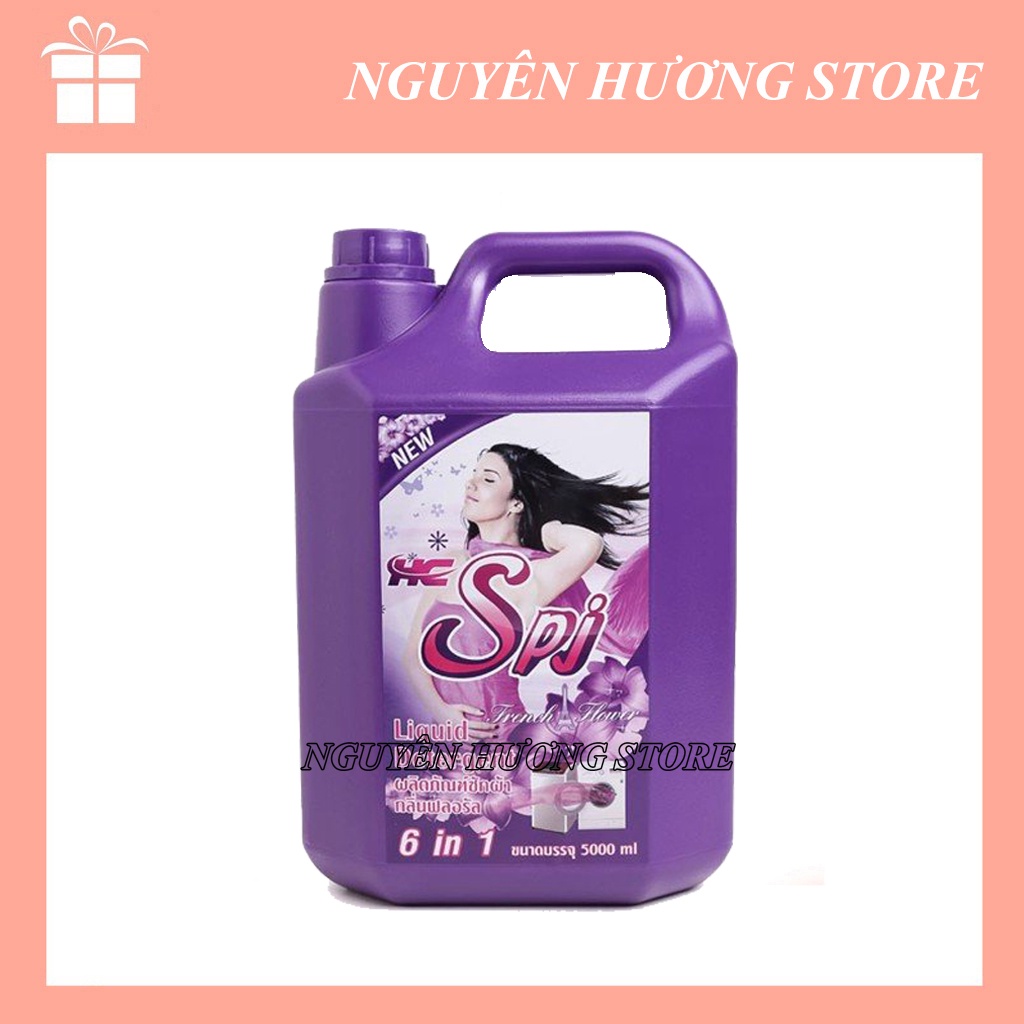 Nước giặt xả đậm đặc SPJ 6in1 5000ml - Tím | Nước giặt Thái Lan | Nước giặt SPJ | Nước giặt HC For