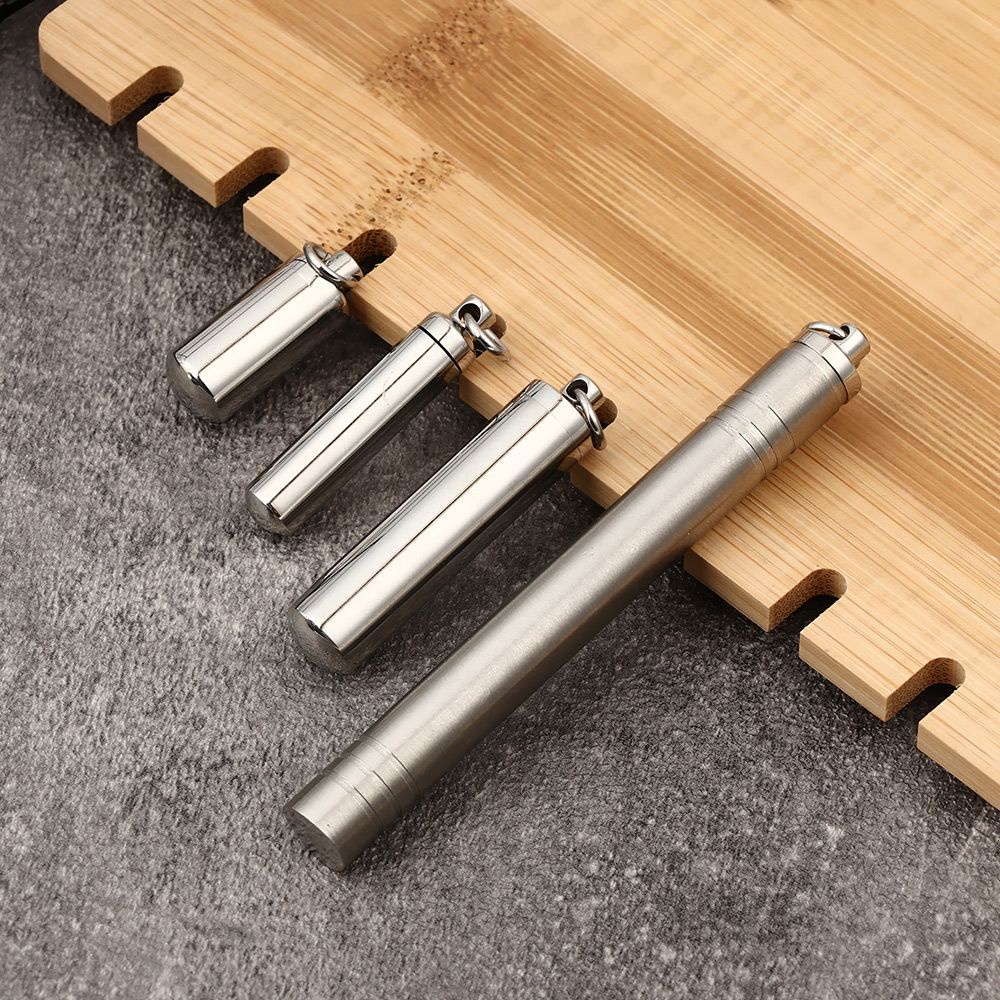 Ống xi lanh thép không gỉ đựng nước hoa tro cốt hình dạng viên nang dành cho làm mặt dây chuyền