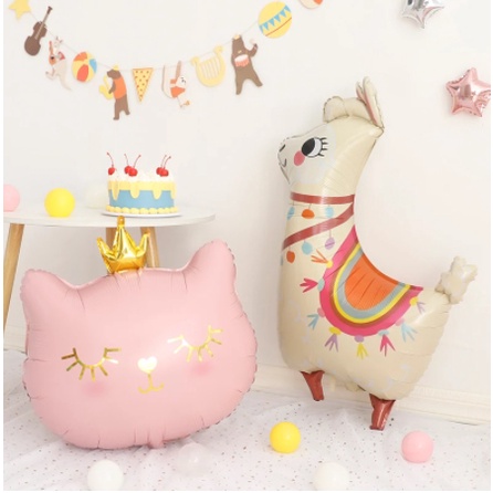 Bong bóng mèo vương miện trang trí tiệc sinh nhật, chụp hình, đồ chơi cho bé.
