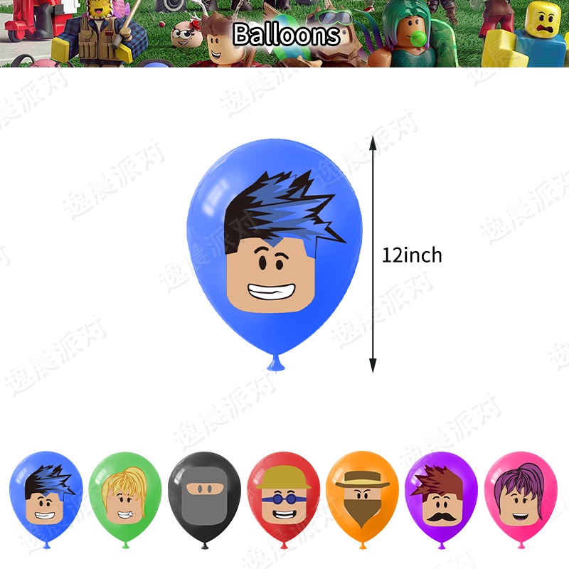 Bong Bóng Trang Trí Tiệc Sinh Nhật Chủ Đề Game Roblox