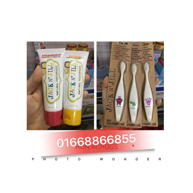 Combo kem đánh răng - bàn chải Jack N Jill