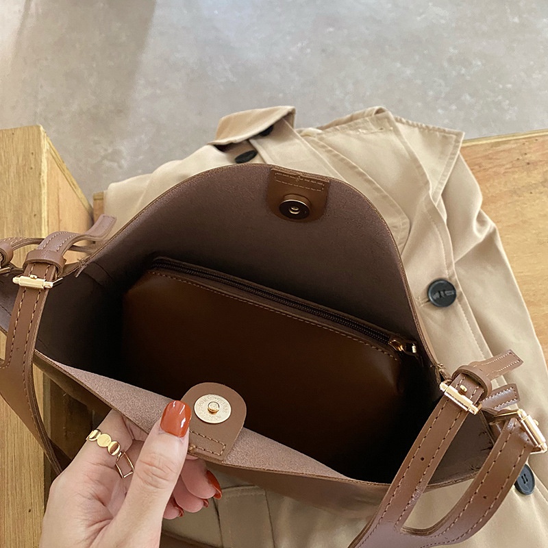 Túi xách nữ tote da trơn công sở đeo vai đi học đi làm đựng vừa A4, laptop – L24