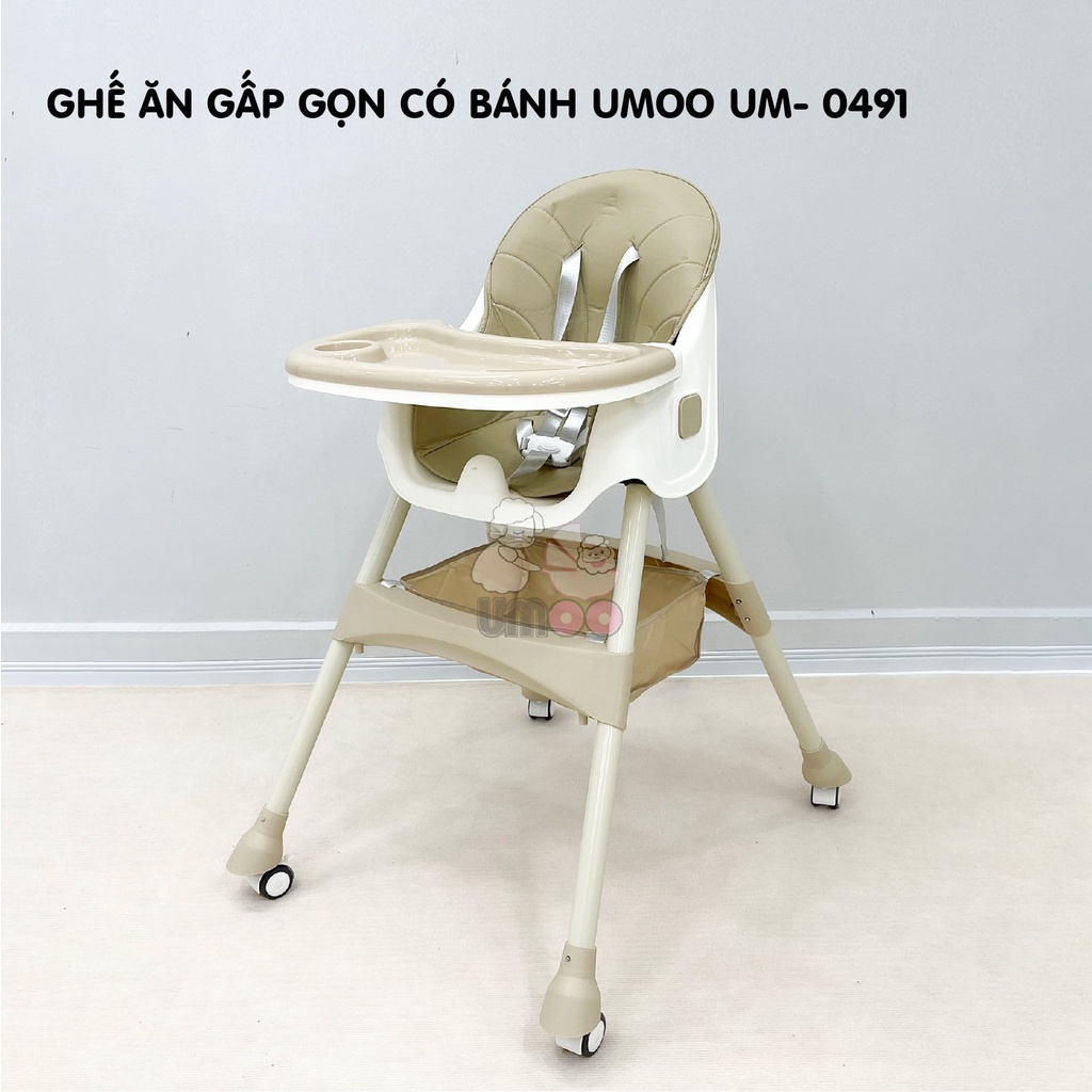 Ghế ăn gấp gọn có bánh Umoo UM - 0491 |WINSHOPVN