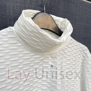 Áo thun Cổ Lọ tay dài Squares Pattern Royalty