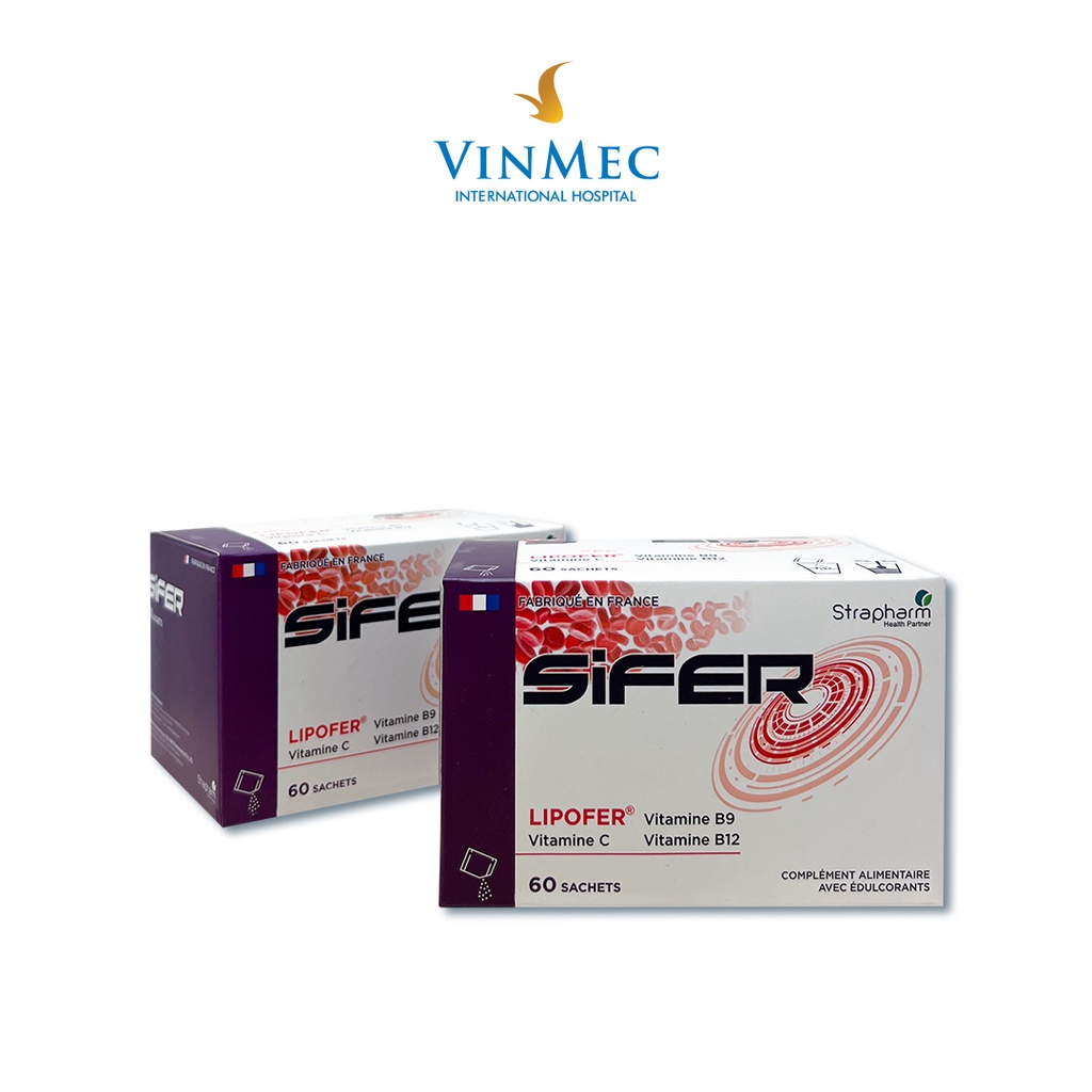 Thực phẩm bảo vệ sức khỏe bổ sung sắt, không gây táo bón Sifer hộp 60 gói