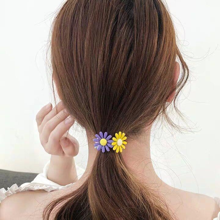 [Mã FAMARAL1 giảm 10k đơn 50k] Dây buộc tóc chun đính hoa Tea Store