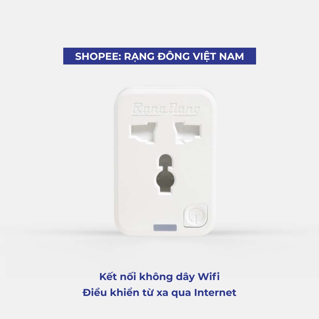 Ổ cắm thông minh Rạng Đông, wifi điều khiển qua internet, Model: OC.01.WF 16A