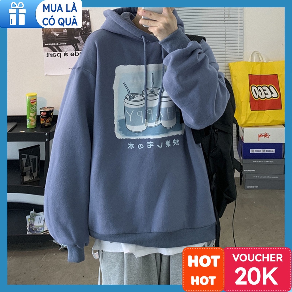 Áo khoác sweater dáng rộng phong cách Unisex Happy Pinktop 11 | BigBuy360 - bigbuy360.vn