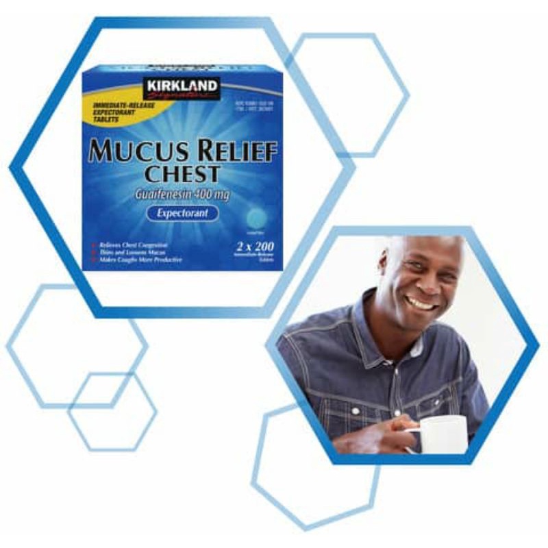 Viên uống giảm ho, tan đờm Mucus Relief Chest 200v Kirkland