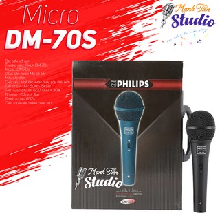 Mua Micro Karaoke Có Dây Philips DM-70S hợp kim nhôm được sơn tĩnh điện sóng cao tần cho tiếng hát nhẹ hát karaoke gia đình
