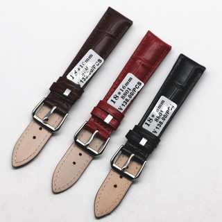 Dây đồng hồ da đeo tay, dây da đồng hồ chính hãng hiệu AONO 8801-01 VÂN CÁ SẤU nhiều size (TẶNG KÈM CHỐT)