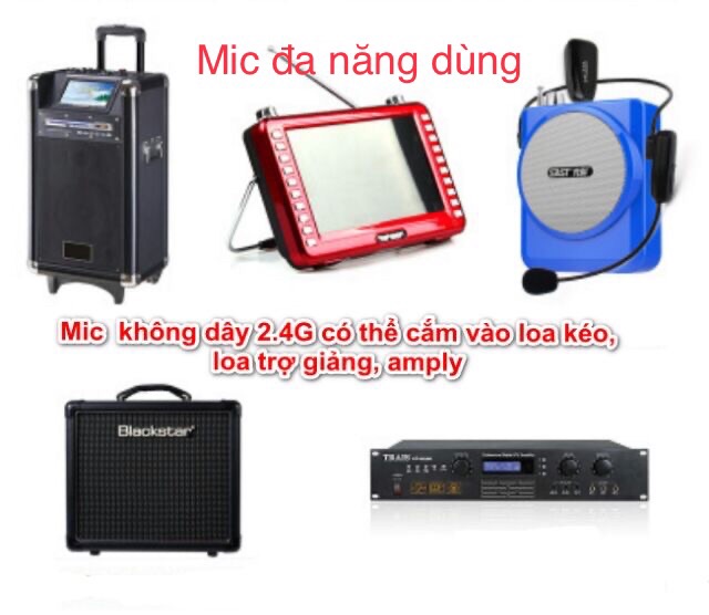 Mic trợ giảng đa năng 2.4G  và v16 (bh 6 tháng)