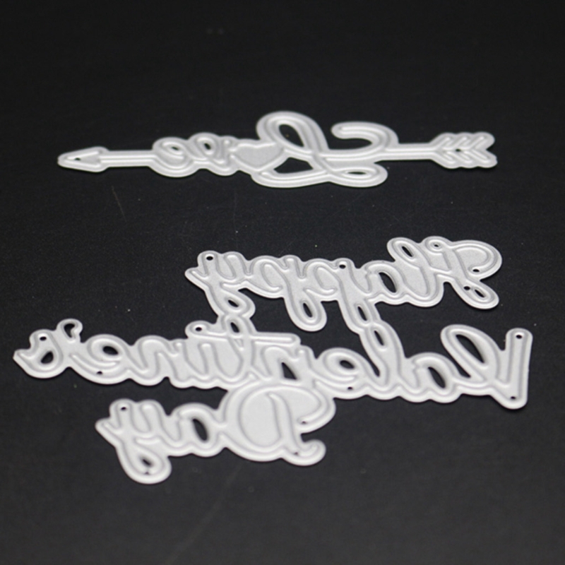 Khuôn cắt giấy kim loại hình trái tim tình yêu Valentine