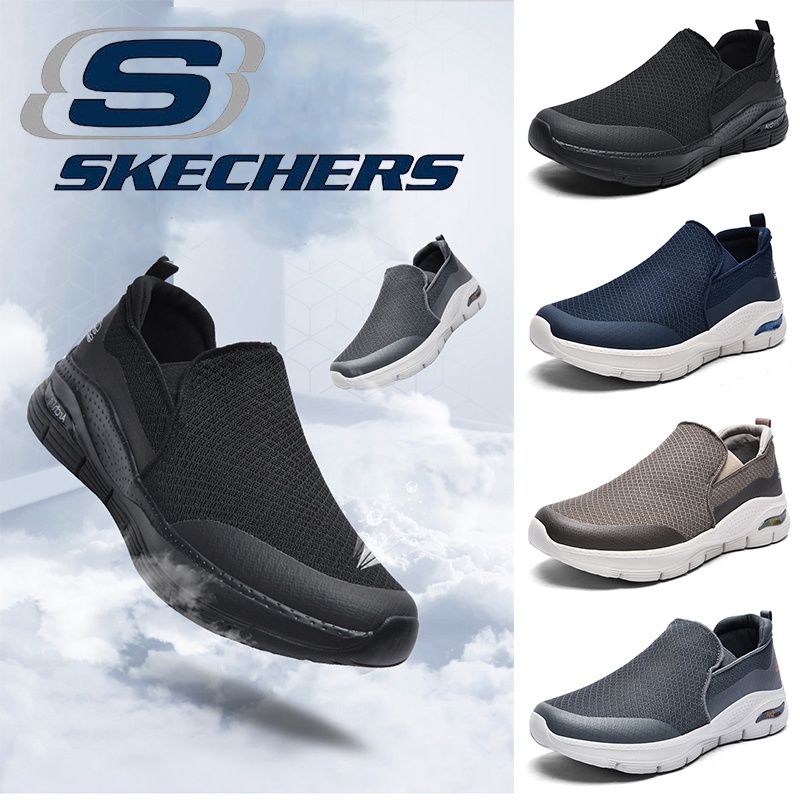 Giày thể thao Skechers phối lưới thoáng khí thời trang năng động cho nam
