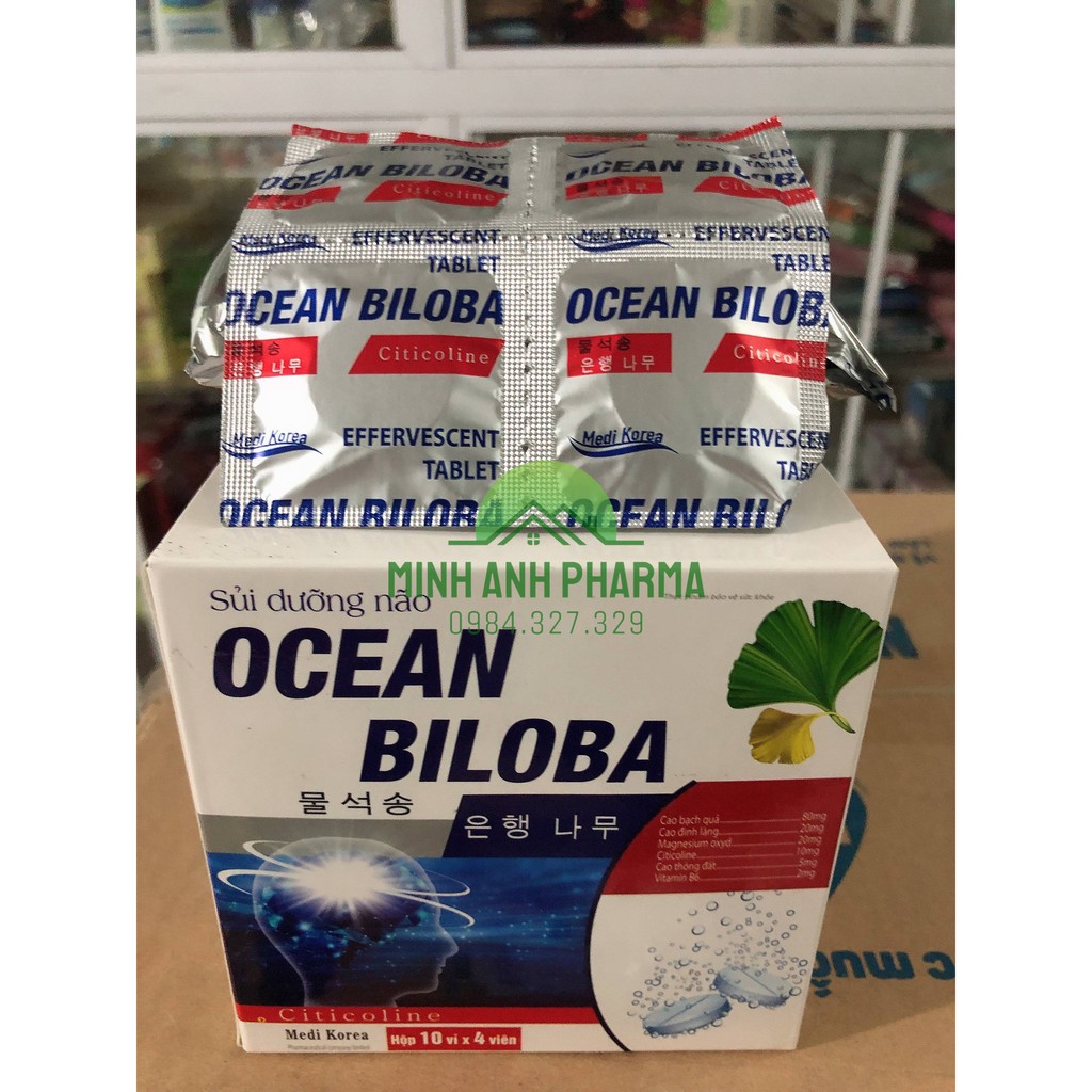 Viên sủi Dưỡng não OCEAN BILOBA