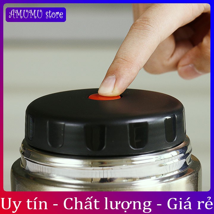 Bình Ủ Cháo Cao Cấp Có Quai Xách Rút Gọn 1000ml Tiện Lợi Cho Gia Đình