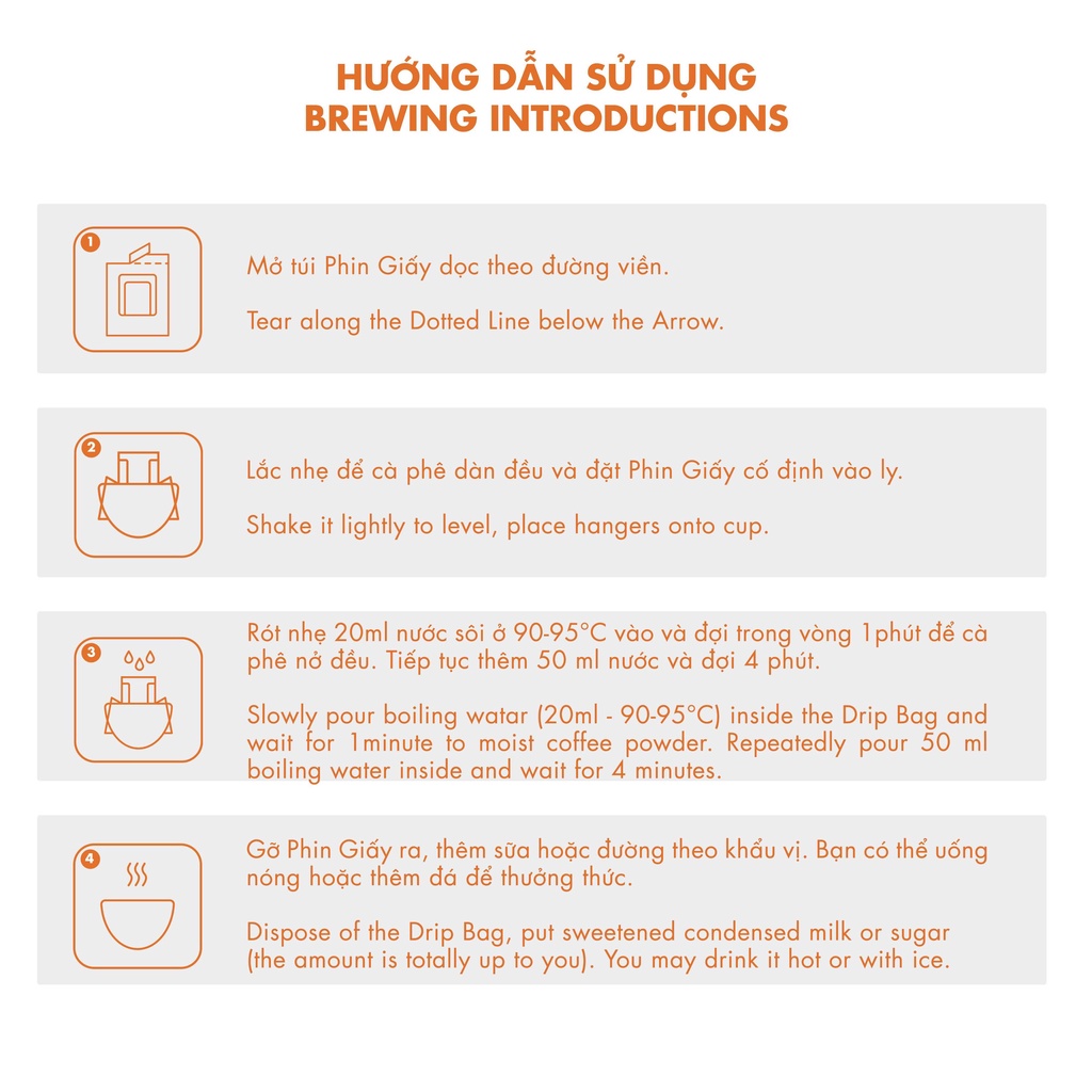 Cà phê phin giấy Robusta Lâm Đồng DalatFarm - Túi 10 g