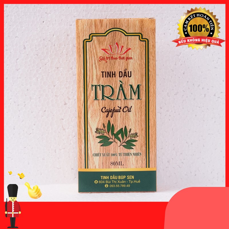 [Tinh dầu Tràm Huế] NGUYÊN CHẤT Búp Sen 80ml - Tinh dầu tràm gió thiên nhiên chăm sóc sức khỏe cho bé
